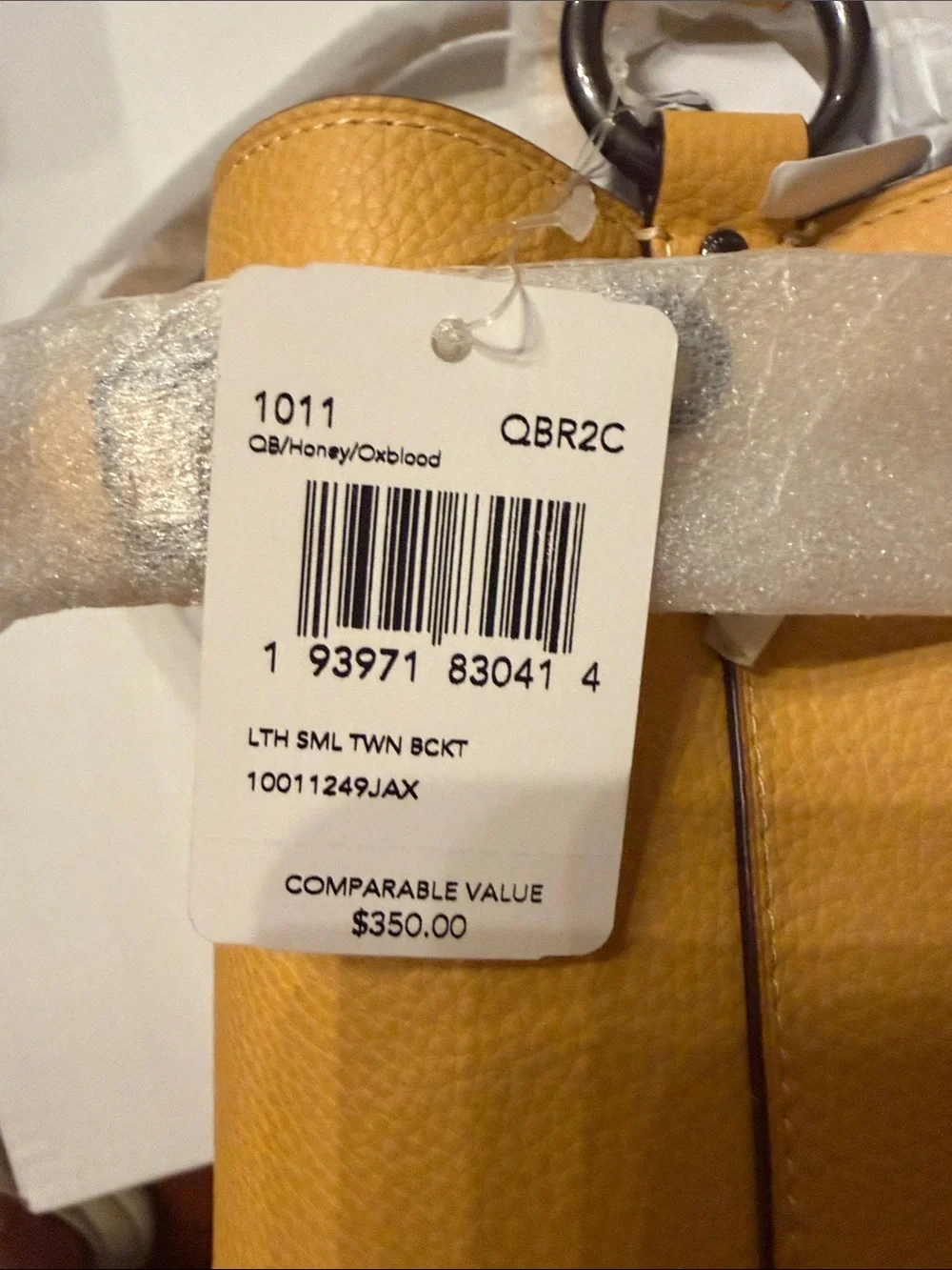 Coach Pebbled Leather Crossbody Bag - Mustard Yellow